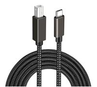 INF Câble d’Imprimante USB-C vers USB-B - Câble de Données et Connexion pour Imprimante Scanner et PC Le noir 2 m