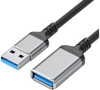 INF Câble d'extension USB 3.0 mâle vers femelle, nylon tressé, 2 pièces 2 m