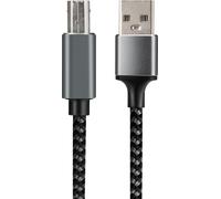 INF Câble d'imprimante USB A vers B en nylon tressé pour imprimantes - Gris 1 m