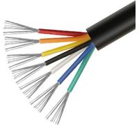 INF Câble Multiconducteur Noir UL2464 28AWG 7 Cœurs - 1 Mètre - Alimentation, Signal et Transmission de Données