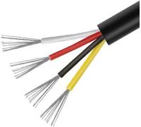 INF Câble Multiconducteur Noir UL2464 30AWG 4 Cœurs - 5 Mètres - Flexible