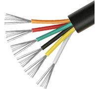 INF Câble Noir UL2464 30AWG 6 Cœurs - 5 Mètres - PVC Flexible Multi-Cœurs