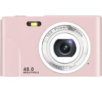 INF Caméra numérique 1080P 48 mégapixels, zoom 16x Rose
