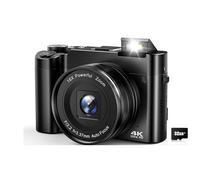 INF Caméra numérique 4K avec deux objectifs, carte mémoire de 32 Go (DC218)