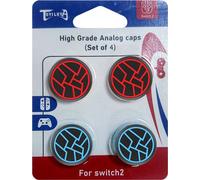 INF Capuchons de Joystick en Silicone pour Nintendo Switch 2 (Lot de 4) Rouge + Bleu