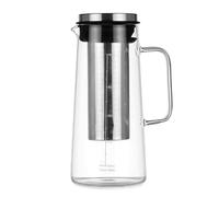 INF Carafe en verre de 1000 ml pour café Cold Brew avec poignée - Verre borosilicate, filtre en acier inoxydable, 20,4 x 8 cm