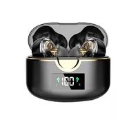 INF Casque sans fil Bluetooth 5.0 avec deux haut-parleurs dynamiques Le noir