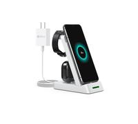 INF Chargeur sans fil 3 en 1 pour téléphone, montre intelligente,Câble de chargement Blanc