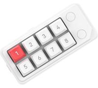 INF Clavier de jeu à une main avec macro-définition et rétroéclairage respirant Blanc