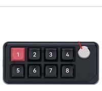 INF Clavier de jeu à une main avec macro-définition et rétroéclairage respirant Le noir