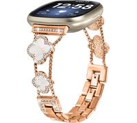 INF Cloverlink Strap pour Fitbit Versa 3/4/Sense 2 Rose Gold