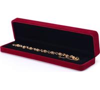 INF Coffret à bijoux pour colliers et bracelets Rouge foncé