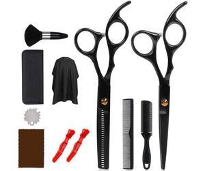 INF Coiffeur Outils de coupe de cheveux avec ciseaux, peignes, pinces 11 pièces