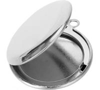 INF Collier avec médaillon photo rond en acier inoxydable Argent
