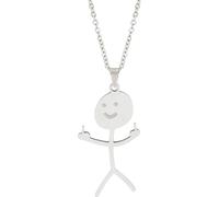 INF Collier drôle Doodle Argent