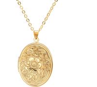 INF Collier élégant en cuivre avec pendentif Or