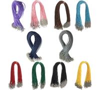 INF Collier en cuir tressé coloré - Accessoire de bijoux DIY
