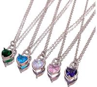 INF Colliers d'amitié avec pendentif de coeur pack de 5