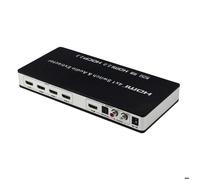Commutateur HDMI 4x1 et répartiteur audio UHD 4K 3D HDMI 2.0 ARC Toslink+RCA