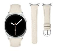 INF Compatible avec Samsung Galaxy Watch8/Classic - Bracelet en cuir véritable grainé - Marron - Qualité supérieure et confortable - 20,6 cm x 2 cm