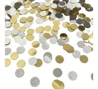 INF confettis scintillants, 8 mm confettis ronds pailletés argent+or 30 g