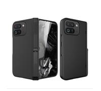 INF Coque compatible avec Google Pixel 9 Pro Fold - Protection robuste en PC et cuir PU avec kickstand Le noir