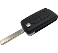 INF Coque de clé de voiture pour Peugeot et Citroën 2 boutons