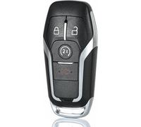 INF Coque de Clé Noire 3+1 Boutons ABS pour Ford Mondeo/Explorer/Edge