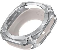 INF Coque de protection en métal cyber pour Samsung Galaxy Watch7 Ultra en alliage de zinc et PC Argent