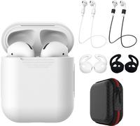 INF Coque de Protection pour Airpods 6 Pièces Silicone Multicolore Antichoc Antidérapant Blanc