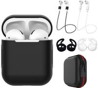 INF Coque de Protection pour Airpods 6 Pièces Silicone Multicolore Antichoc Antidérapant Le noir