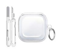INF Coque de Protection Transparentes TPU Compatible Samsung Galaxy Buds4 et Buds4 Pro avec Stylet de Nettoyage et Mousqueton