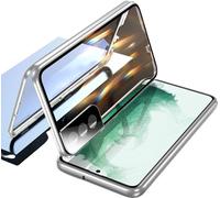 INF Coque magnétique en verre trempé double face Argent Samsung S22 Ultra
