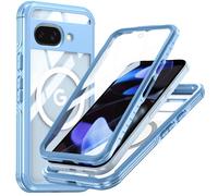 INF Coque magnétique Google Pixel 9A avec dos en verre trempé 9H Bleu