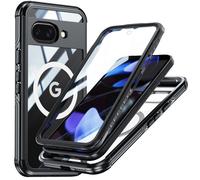 Coque magnétique Google Pixel 9A avec dos en verre trempé 9H Bleu