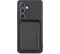 INF Coque Rétro Magnétique pour Samsung A06 - TPU+PU, Noir, avec Support