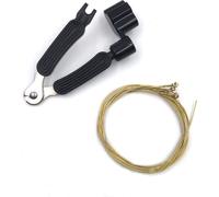 INF Cordes de guitare avec enrouleur de cordes Jaune