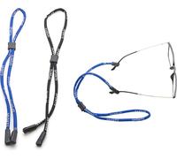INF Cordons de lunettes réglables, sangles de sport noir/bleu, pack de 2