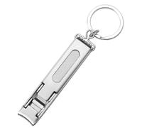 INF Coupe-ongles compact en acier inoxydable avec porte-clés