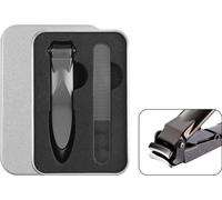 INF Coupe-ongles en acier inoxydable avec lime à ongles en verre nano L