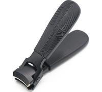 INF Coupe-ongles Inox à Grande Ouverture - Anti-Éclaboussures pour Ongles Épais Le noir