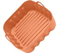 INF Coussin de Friteuse en Silicone 3.5L pour Air Fryer et Micro-ondes Orange