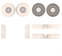 INF Coussinets de remplacement en silicone pour JBL Tune 520BT - Paire Beige
