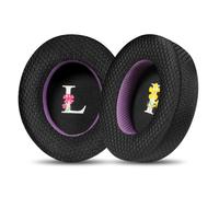 Coussinets d'écouteurs noirs et violets respirants pour casque Sennheiser Momentum 3 (lot de 2)