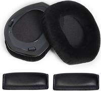 INF Coussinets d'oreille et Serre-tête pour Sennheiser HDR RS165/RS175/RS185/RS195, Effet de réduction du Bruit, Flanelle, Cuir protéiné, Mousse