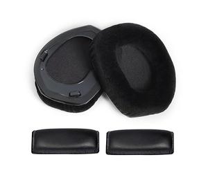 INF Coussinets d'oreille et Serre-tête pour Sennheiser HDR RS165/RS175/RS185/RS195, Effet de réduction du Bruit, Flanelle, Cuir protéiné, Mousse