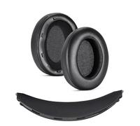 INF Coussinets et arceau de remplacement compatible avec Sony WH-XB910N - Cuir protéiné et mousse à mémoire Noir
