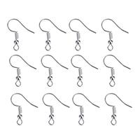 INF Crochet d'oreille pour boucle d'oreille 100 pièces Argent