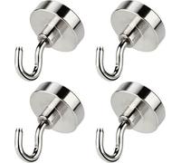 INF Crochet magnétique, paquet de 4 Argent