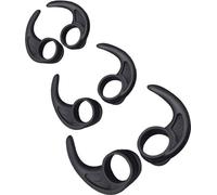 INF Crochets d'oreilles en silicone 3 tailles 3 paires noir